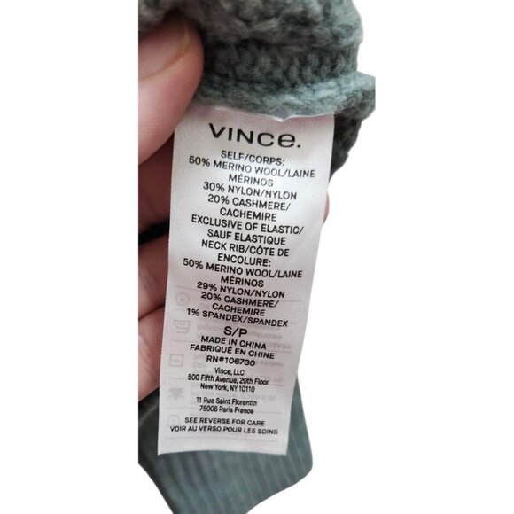 Vince - Twisted Chain Turtleneck Sweater in Jadeite Size S - Picture 7 of 11